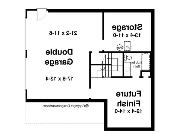 Lower Level image of Hunter House Plan